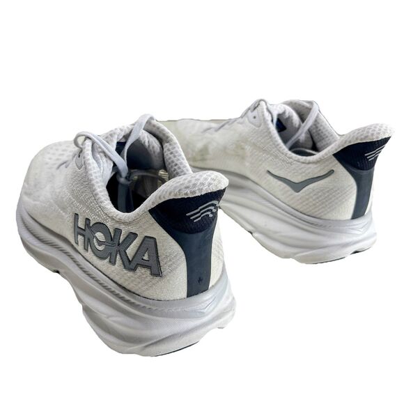 Hoka One One Clifton 9 Mens Running Shoes White Gray Size 11 D Athletic Sneakers main image 5